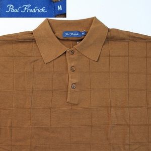 Men's Paul Fredrick 100% Silk Short Sleeve Polo M